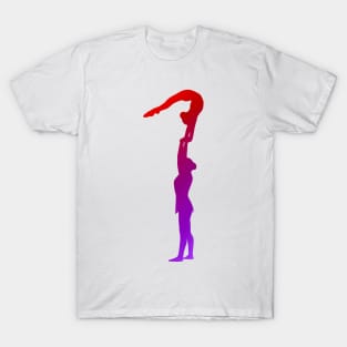 A women’s pair doing arch on high hand T-Shirt